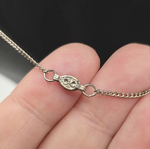 Vintage Platero Designer Native American Blue Turquoise Sterling Silver Necklace - Picture 8 of 8